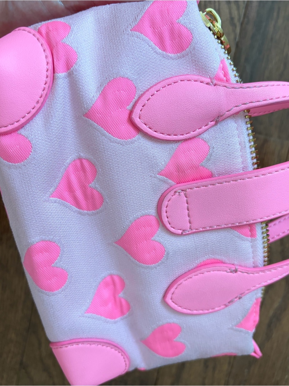 Stoney Clover Lane Pouchette Crossbody Bag - Flamingos & Bubblegum Color - Picture 12 of 14
